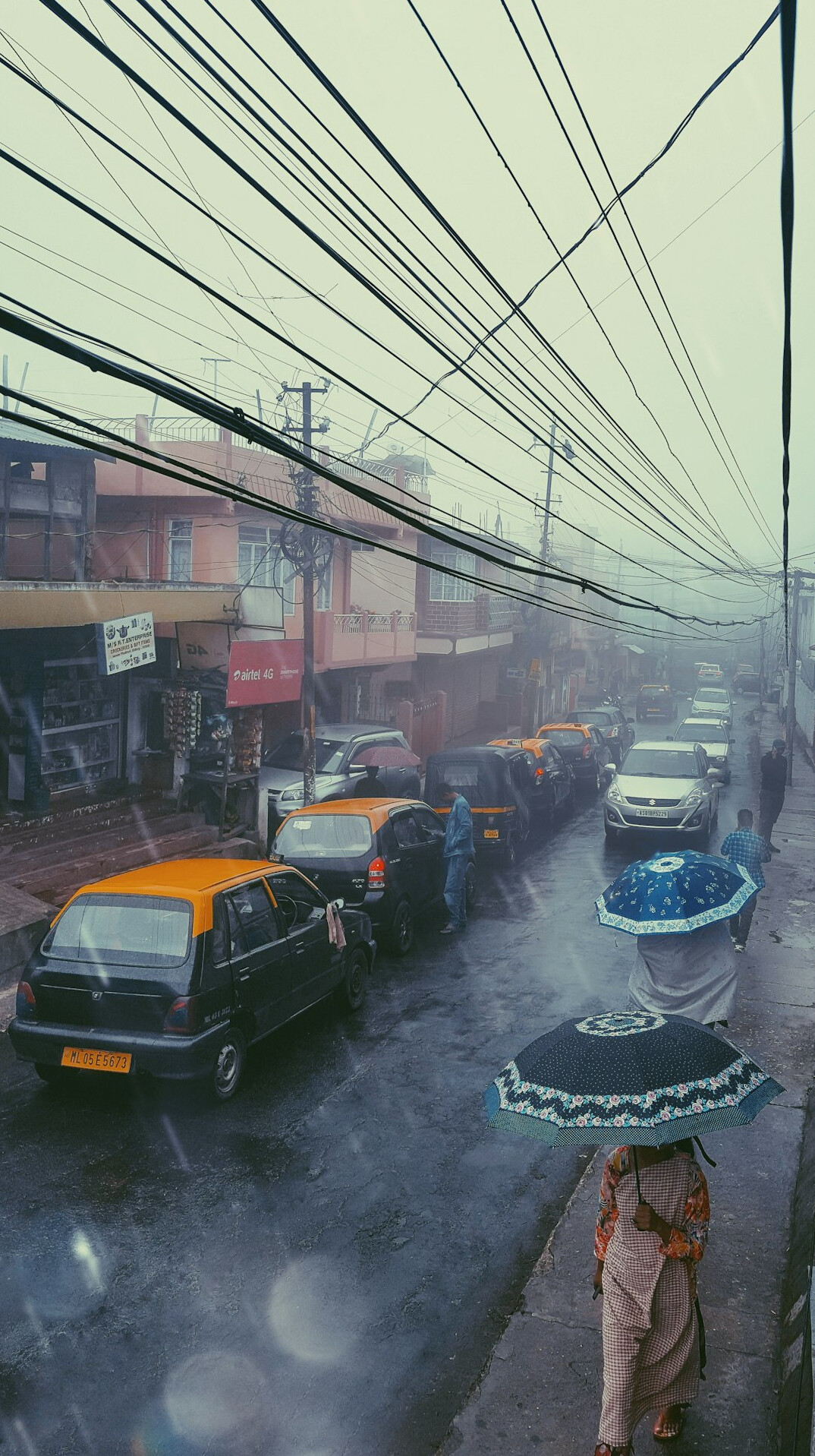 cinematic rain scene