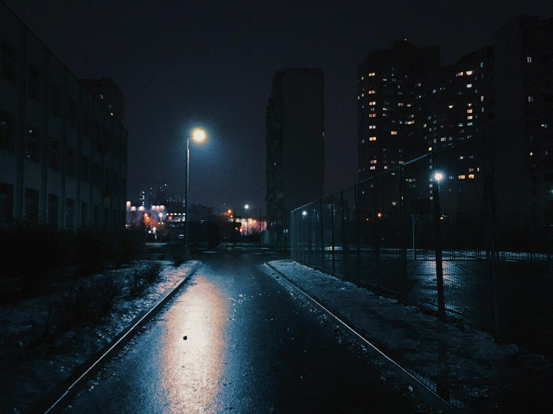 urban night video footage