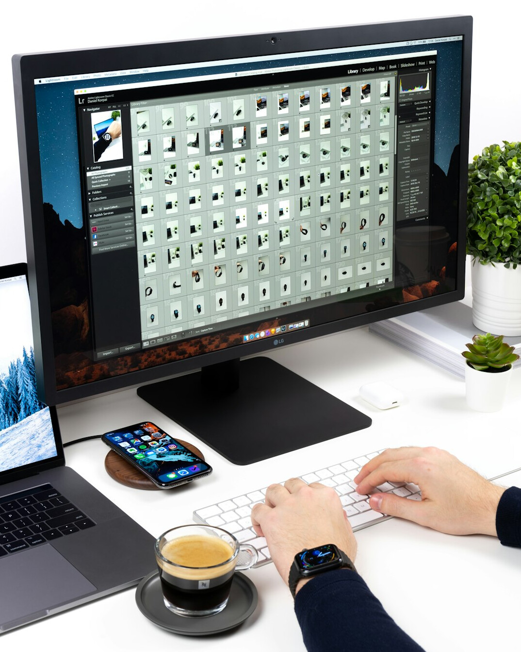 video editor at computer
