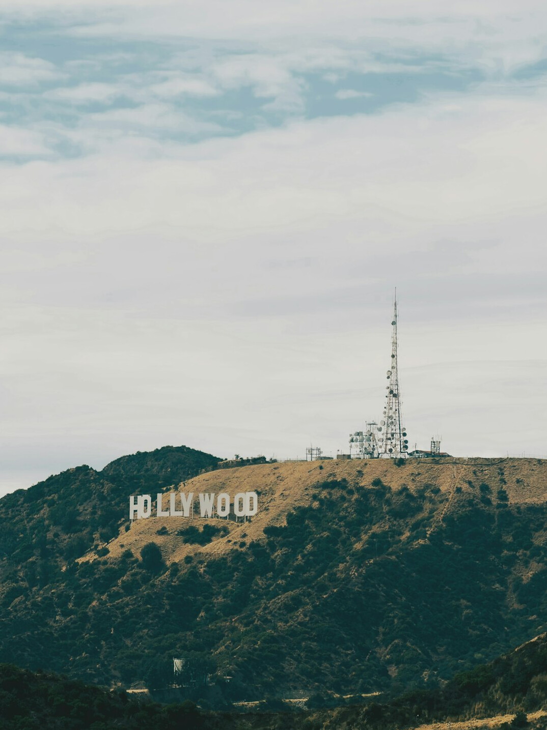 drone flying over film location